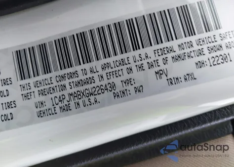 2016 Jeep Cherokee Sport from USA, damaged, VIN 1C4PJMABXGW226430